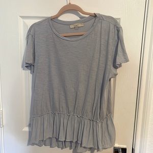 Loft light blue peplum shirt, XL